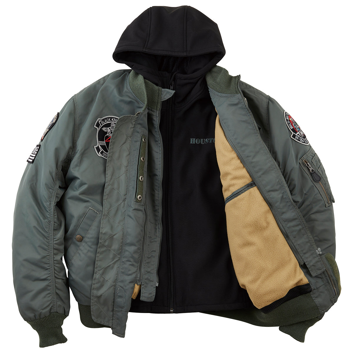 HTVA-2321W MA-1 BLACK KNIGHTS M/C JAC