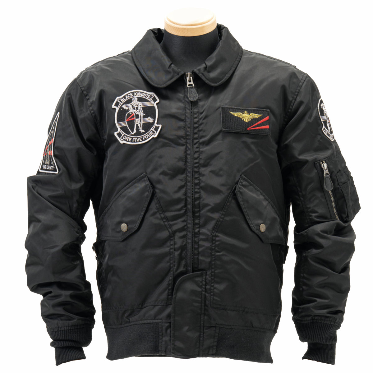 HTVA-2546W CWU-45/P BLACK KNIGHTS M/C NYLON JACKET