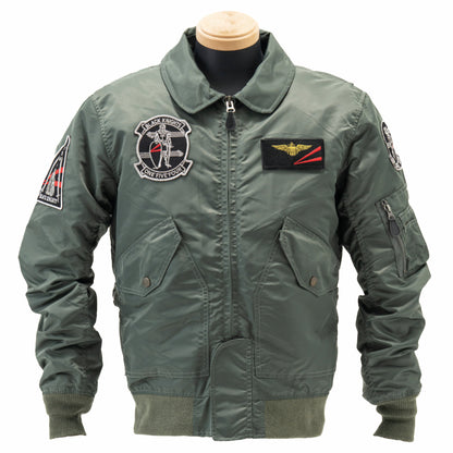 HTVA-2546W CWU-45/P BLACK KNIGHTS M/C NYLON JACKET