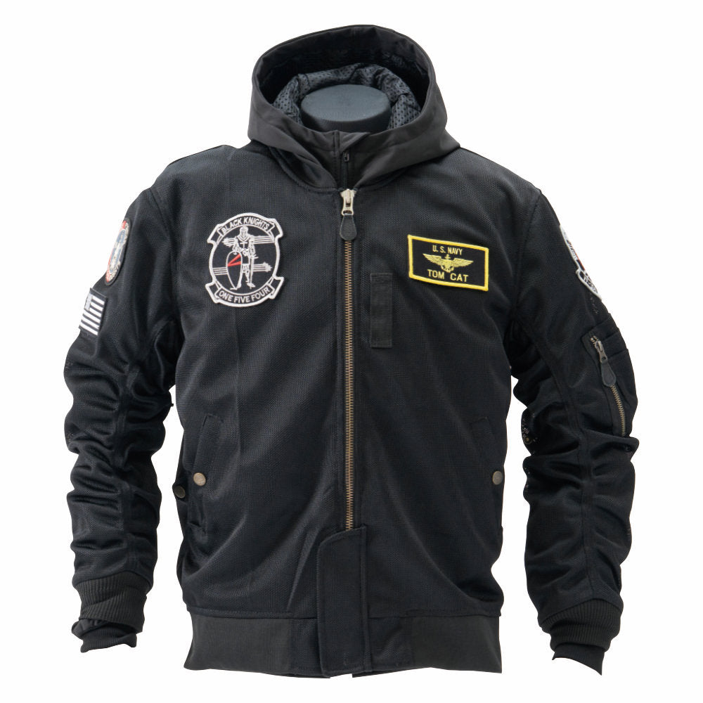 HTVA-2621S MA-1 BLACK KNIGHTS MESH M/C JAC