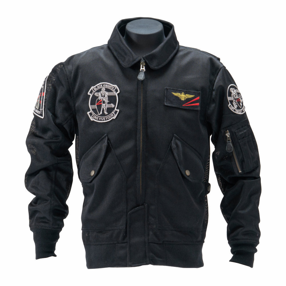 HTVA-2637S CWU-36/P BLACK KNIGHTS M/C MESH JACKET