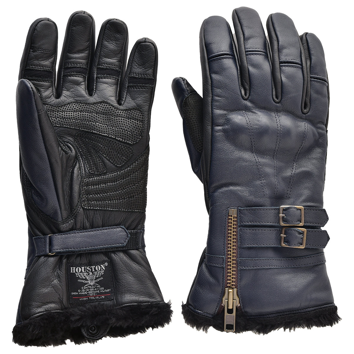 BLACK   KHAKI   BROWN   NAVY  HTVG-2211W B-3 TYPE LEATHER GLOVE
