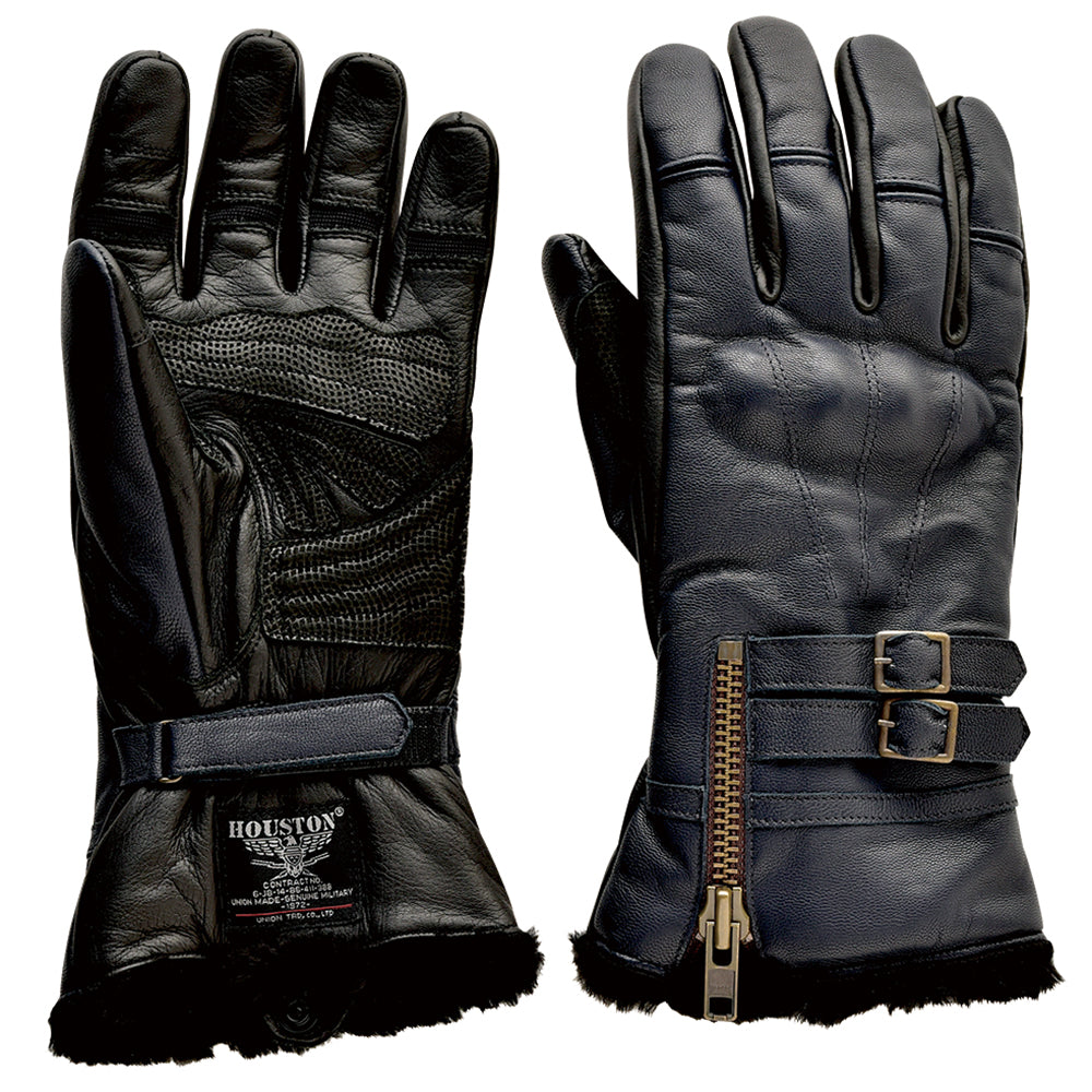 BLACK   KHAKI   BROWN   NAVY  HTVG-2211W B-3 TYPE LEATHER GLOVE
