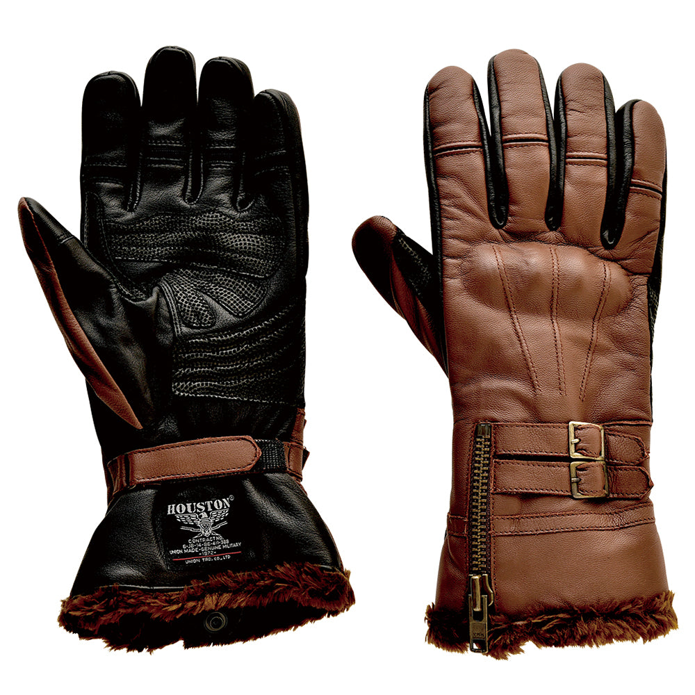 BLACK   KHAKI   BROWN   NAVY  HTVG-2211W B-3 TYPE LEATHER GLOVE